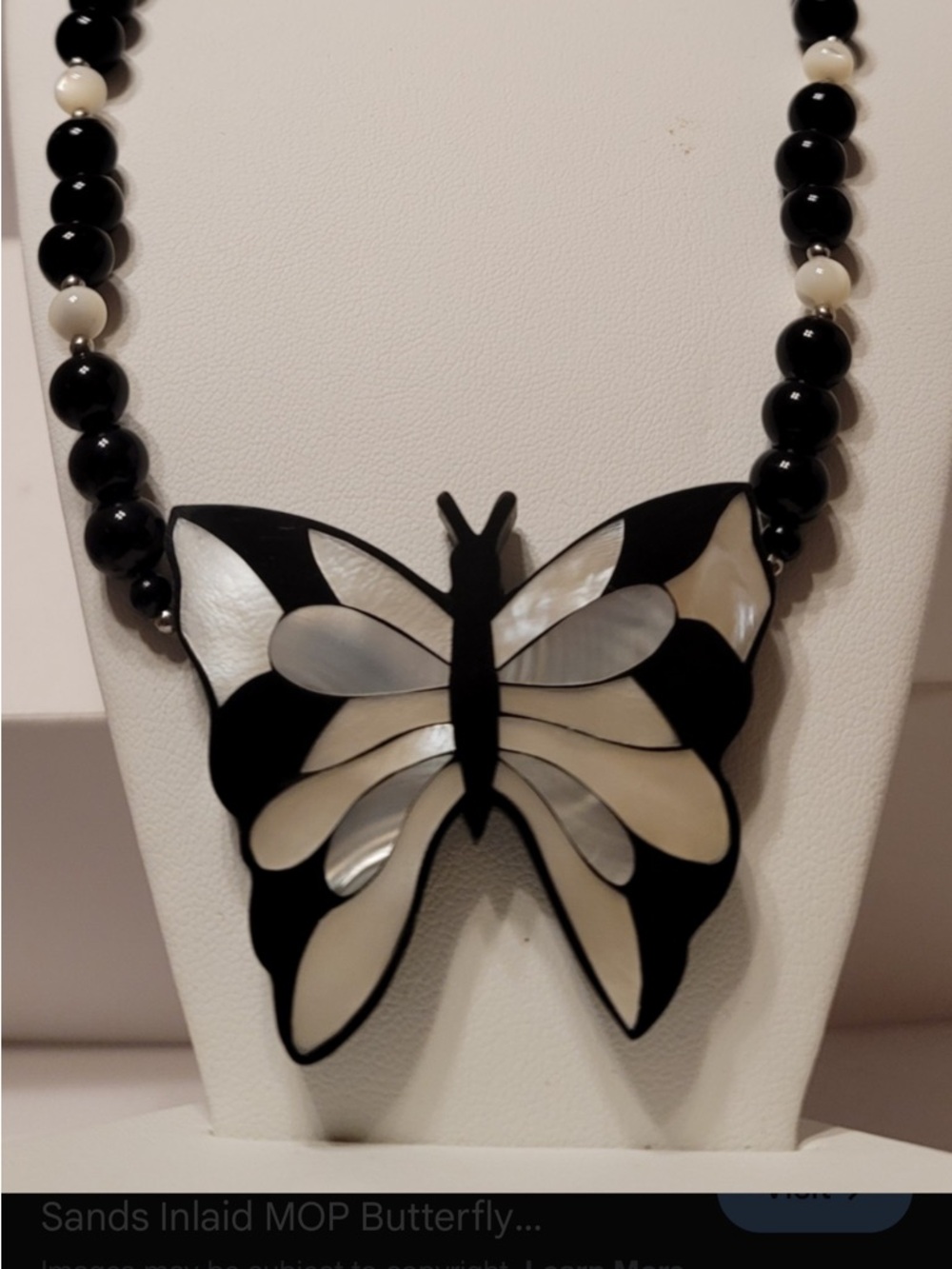 Inlaid MOP Black and White                 Lee Sands necklace